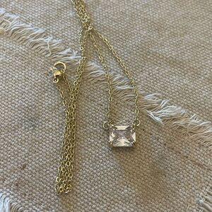 CZ gold plated necklace